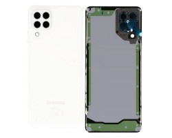 Akkufedél Samsung Galaxy A22 4G (SM-A225) hátlap fehér, kamera plexivel